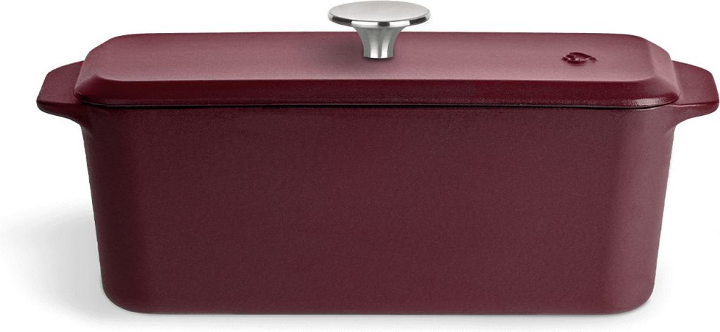 SPRINGLANE Kastenform Gusseisen mit Deckel 33,5 x 13 cm, emaillierte Backform, Brotbackform - Rot