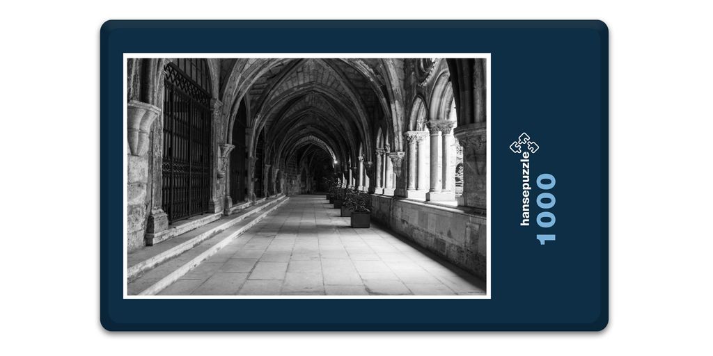 hansepuzzle 14006 - Kreuzgang Puzzle, 1000 Teile, Religion, 60,0 x 46,0cm mit hochwertiger Aufbewahrung, Kartonbox und wiederverschließbarem Beutel