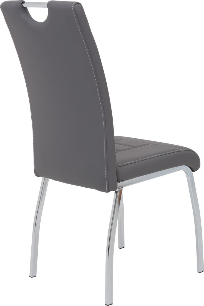 Esszimmerstühle Stühle Vierfußstuhl 4er Set ALIDA Grau