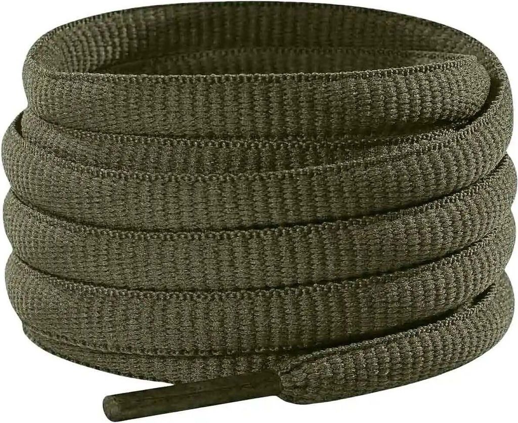 Ovale Schnürsenkel für Laufschuhe - Olive - 130 cm