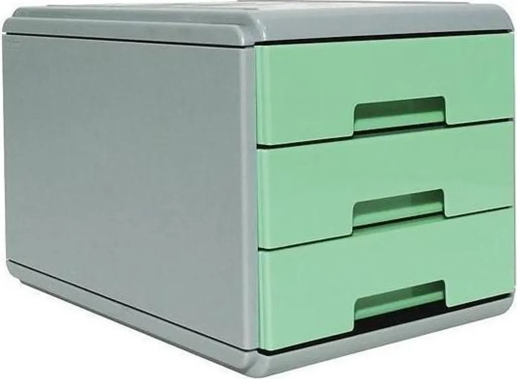 Mini Cassettiera Arda Verde Pastel 19P3PPASV: Organizzazione Desk Top 3C