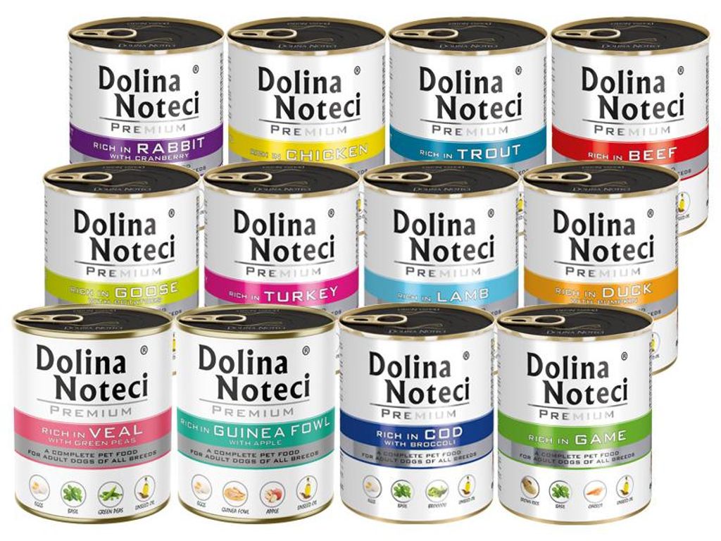 Mokra karma dla psa Dolina Noteci Premium Mix smaków 12 x Zdjęcie produktu 