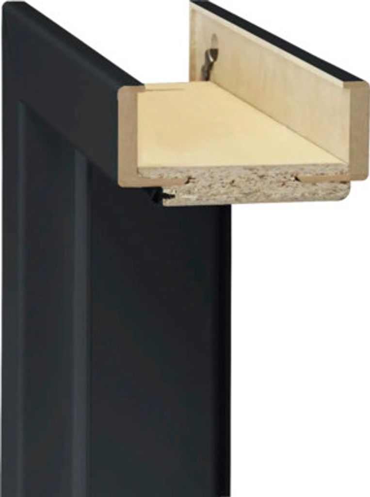 Pertura Komplettzarge Lack RAL 9005 tiefschwarz 198,5x61x12 cm Rechts