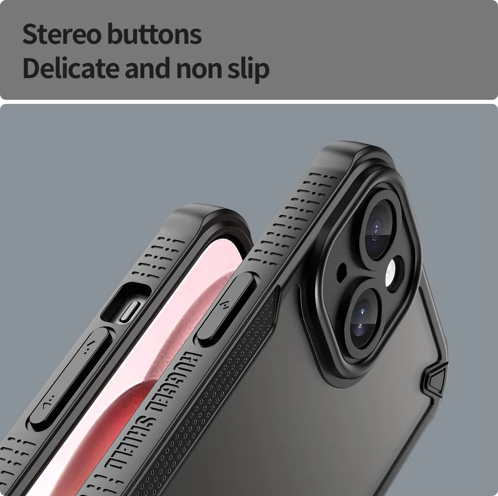 Custodia Professionale iPhone 15 Plus Phonesta Armor - Nero Business - 6