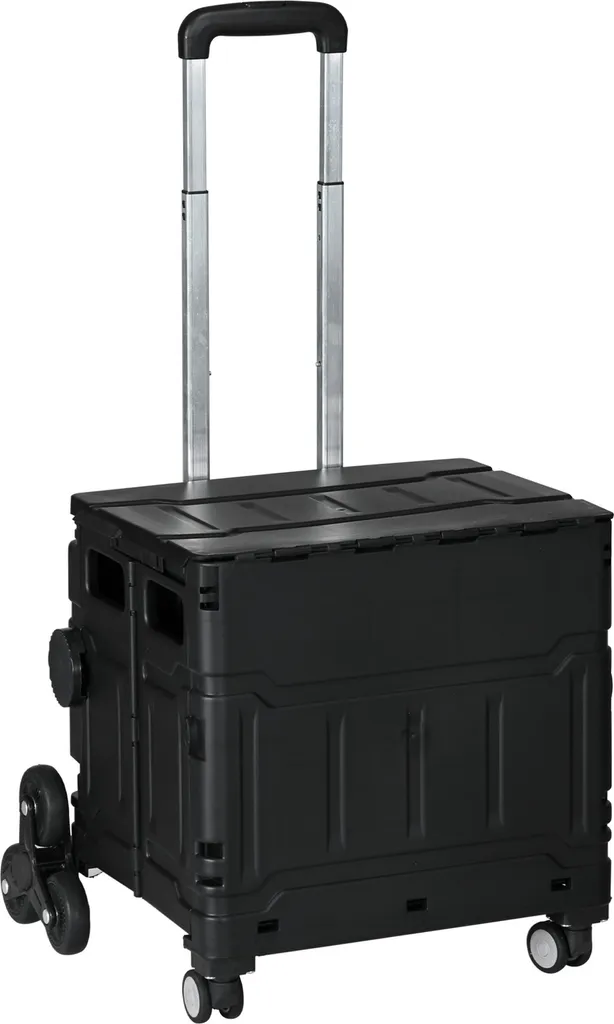 Carrello Spesa HOMCOM Montascale per Anziani - Pieghevole 80kg