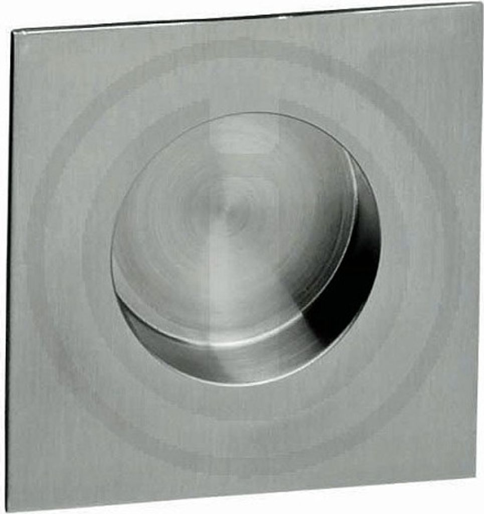 Einlassmuschel Muschelgriff Edelstahl matt gebürstet Griffmuschel Schiebetürgriff 69mm x 69mm