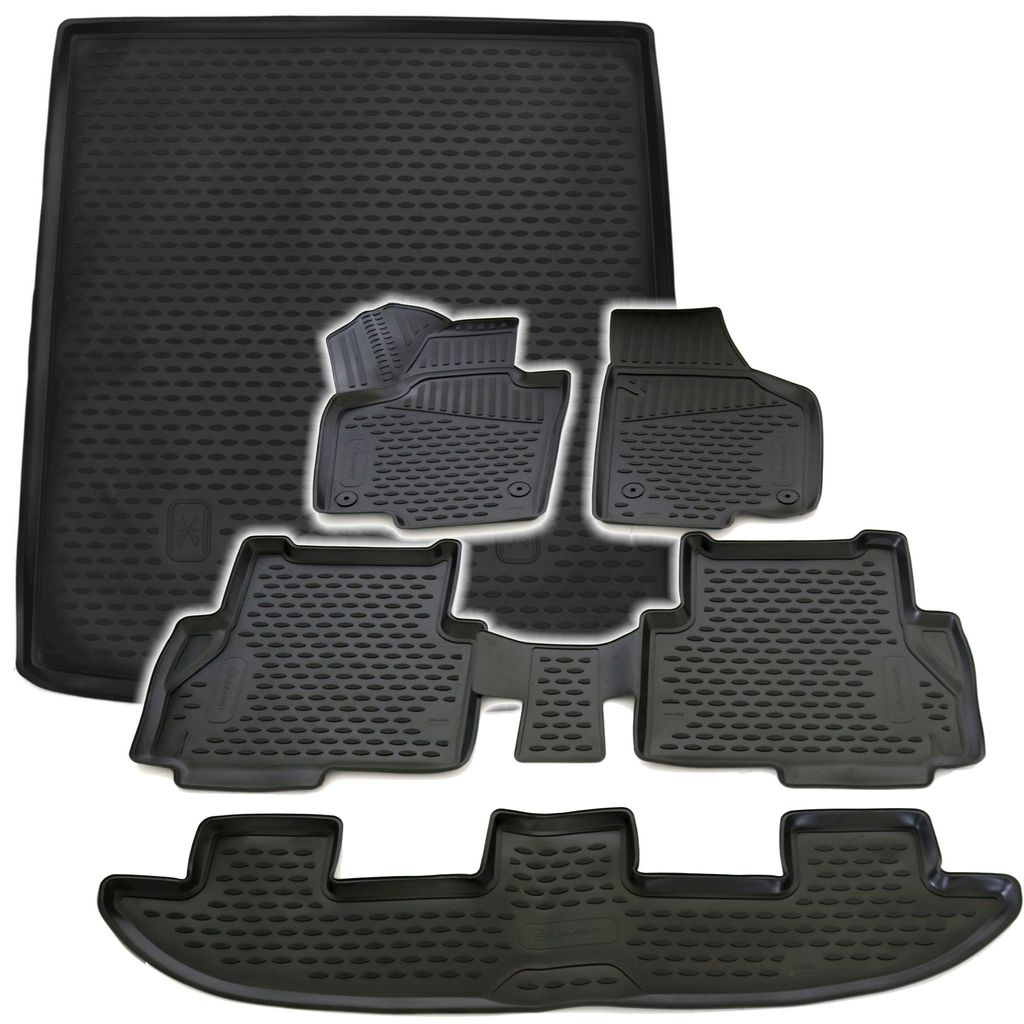 Gummi Kofferraumwanne + Fußmatten Set für Seat Alhambra 2 7N, Bj. 2017-