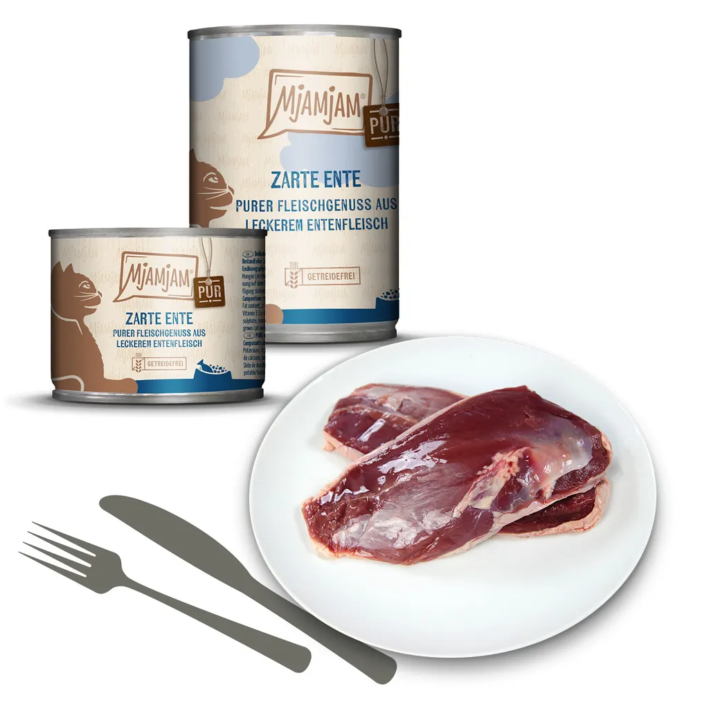 Pâtée Chat Anti Allergie MjAMjAM Canard Pur - Solution Digestion Difficile - 2