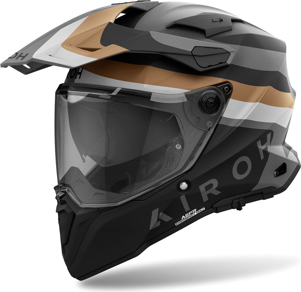 Enduro Helm AIROH Commander 2 Doom Mattschwarzes Gold größe XXXL