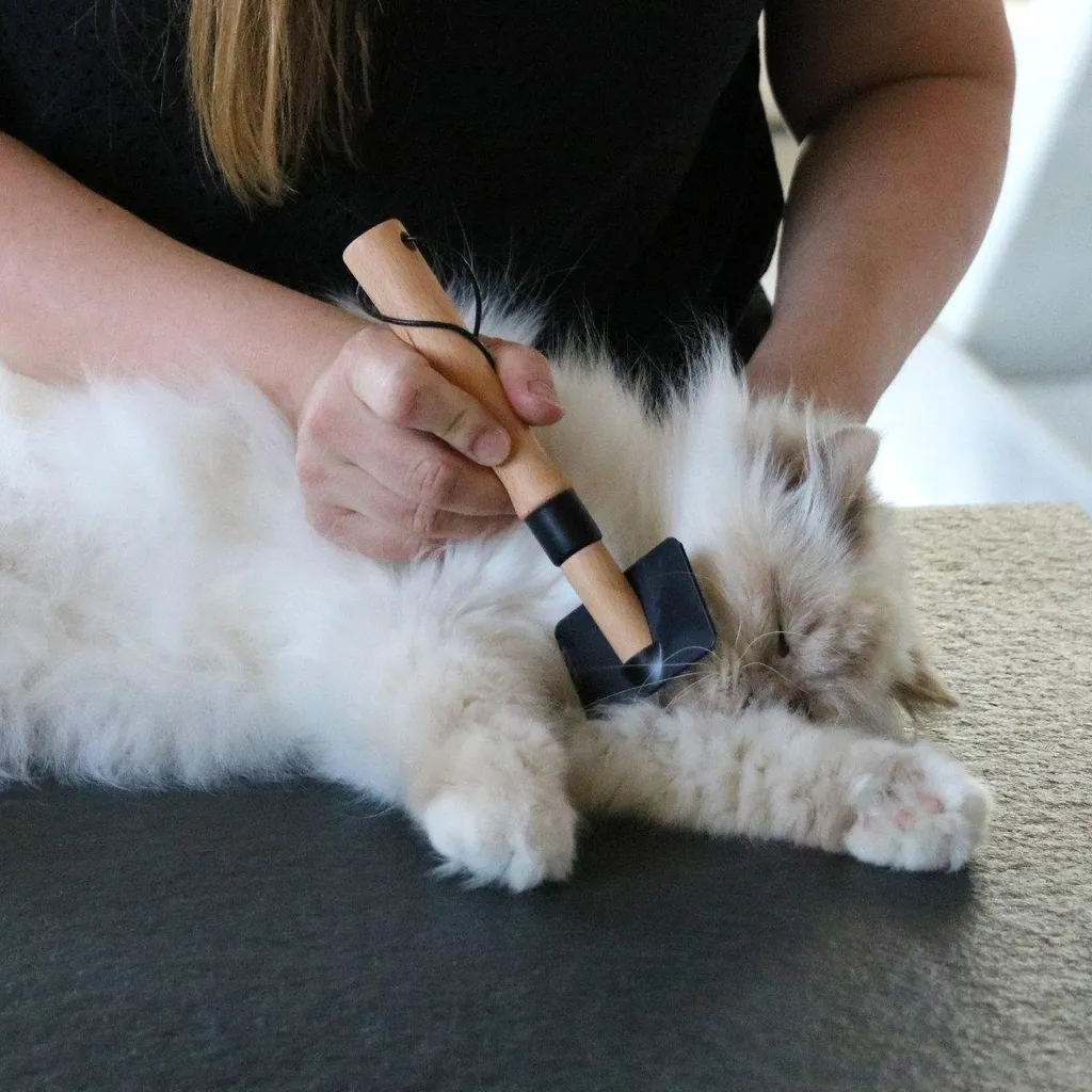 Brosse de toilettage pour chat D&D I Love Happy Cats modèle Arthur gris