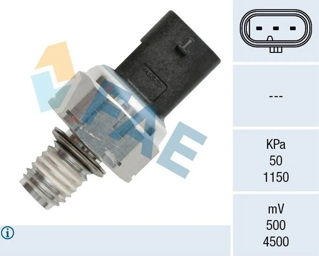 Solution panne moteur : Capteur pression carburant FAE 15612 pour Opel