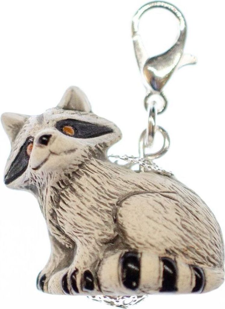 Waschbär Charm Anhänger Bettelarmband Miniblings Wald Tier Racoon Keramik