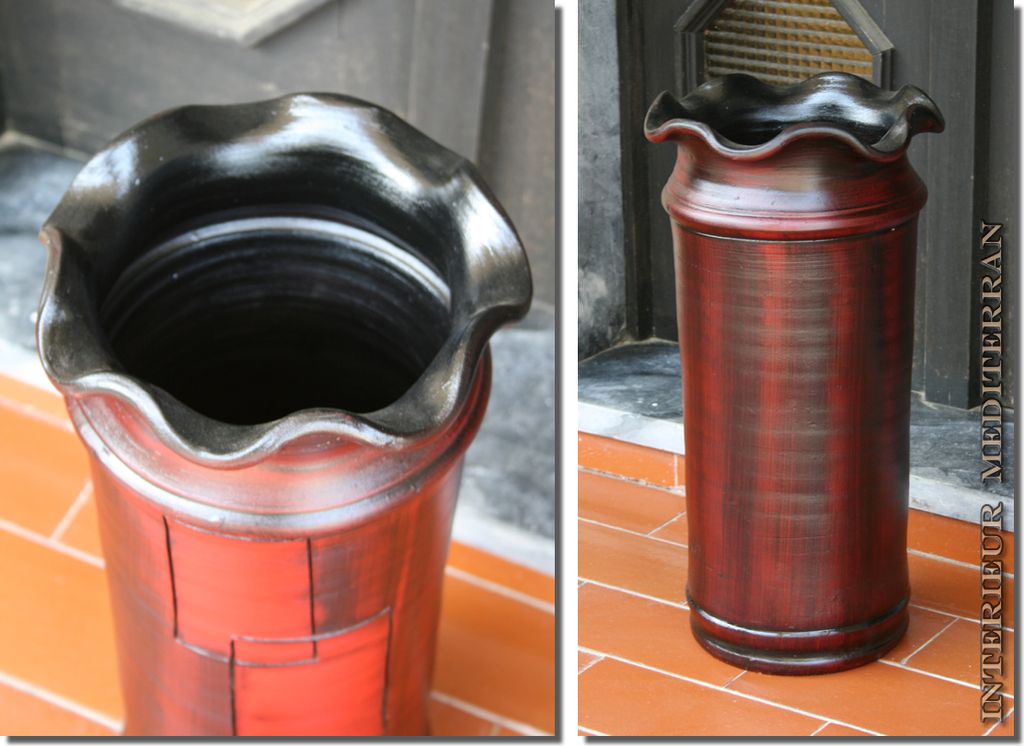 BODENVASE "CHUVA" Göße: ca.50 CM Bordeaux / Weinrot