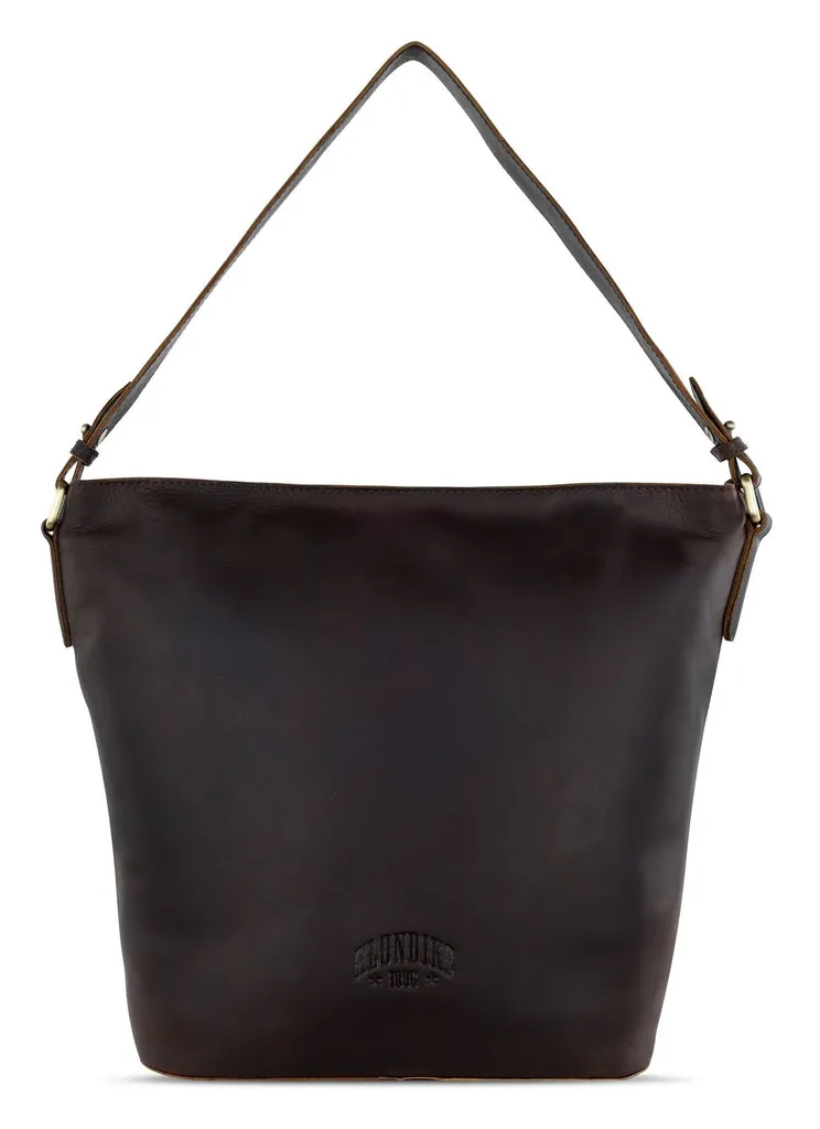 Sac bandoulière pratique marron foncé pour travail et sorties Samanta