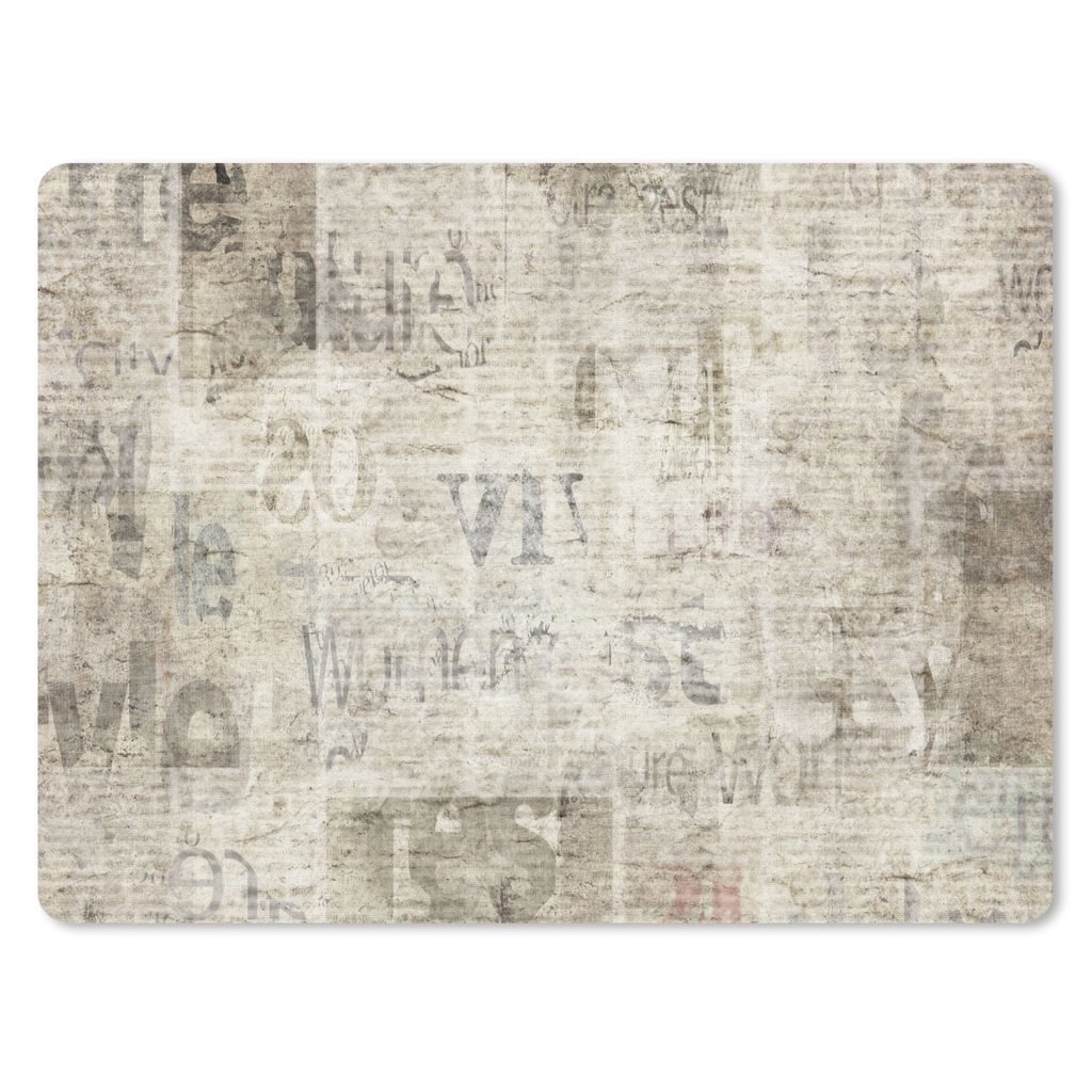 MuchoWow Mauspad Mousepad Zeitung - Vintage - Papier 23x19 cm - Mousepads - Maus Mat - Pad - Mausunterlage - Schreibtischunterlage - Mauspad