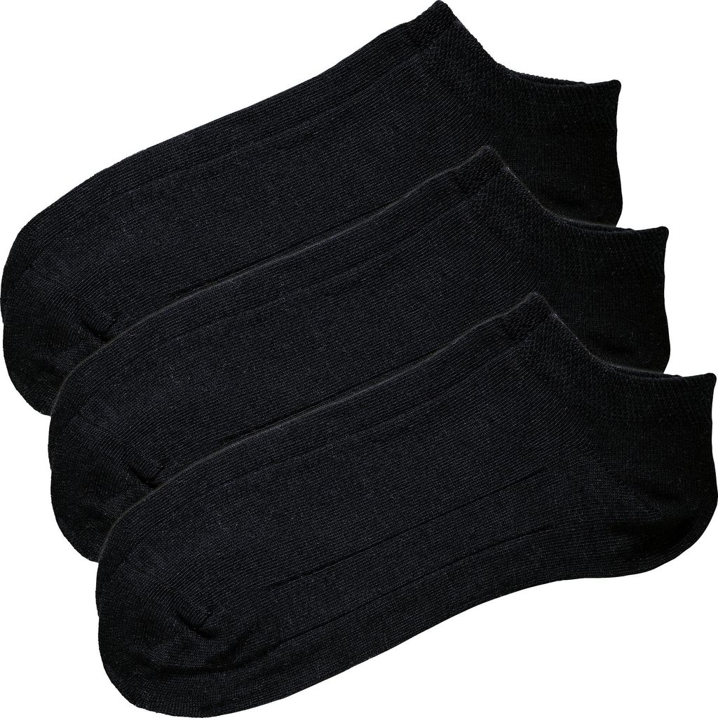 Erwin Müller Uni-Sneaker-Socken 3 Paar schwarz 35 - 38 Produktbild 
