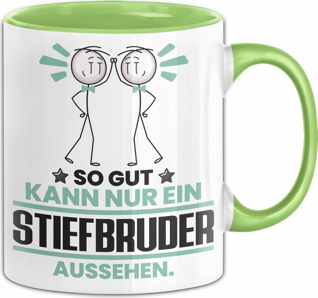 Stiefbruder Geschenk Tasse So Gut Kann Nur Ein Stiefbruder Aussehen Geschenkidee Kaffee-Becher (Grün)