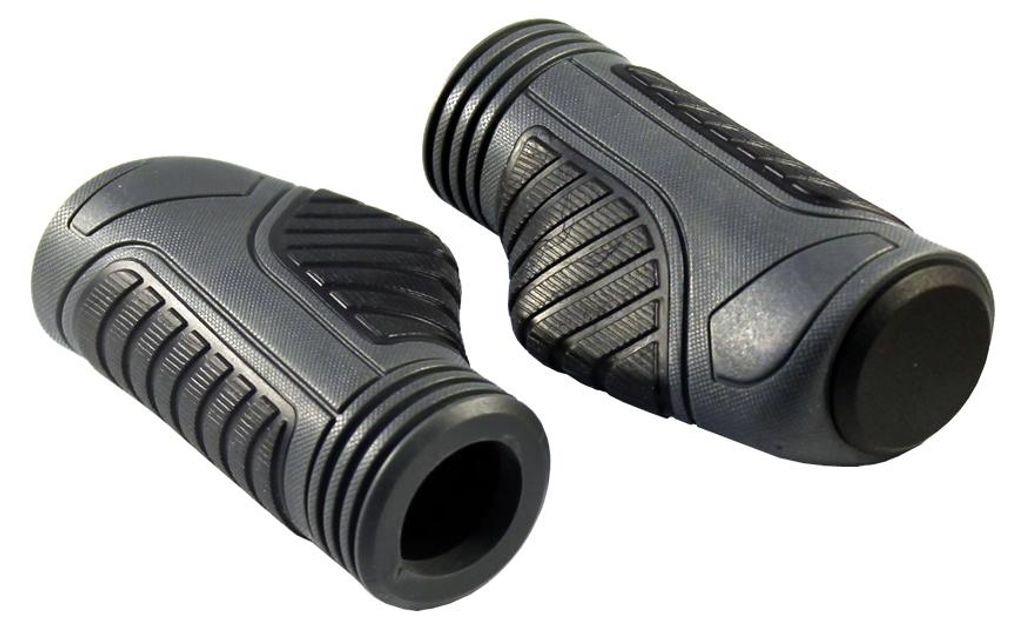 Fahrrad Lenkergriffe AGR Ergo 5 90mm grau / schwarz 22,2mm für Drehgriff