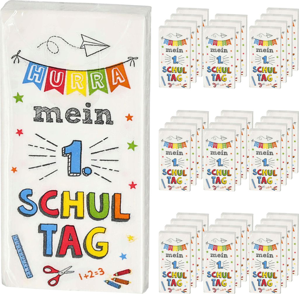 Taschentücher '1. Schultag' 36x10er Pack Display 5x11x2cm Produktbild 