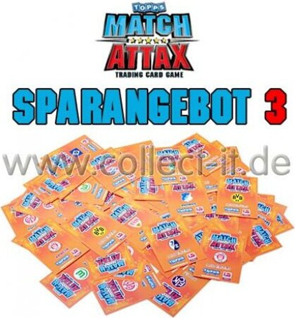 Match Attax - Spar 3 - Saison 10/11 - 100 verschiedene Base-Karten + 5 Starspieler + 5 Matchwinner + 5 Vereinslogos
