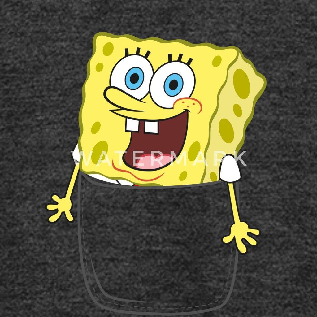 Spreadshirt SpongeBob Schwammkopf Ich Bin Bereit Brustmotiv Teenager Premium T-Shirt, 146/152 (10 Jahre), Anthrazit meliert