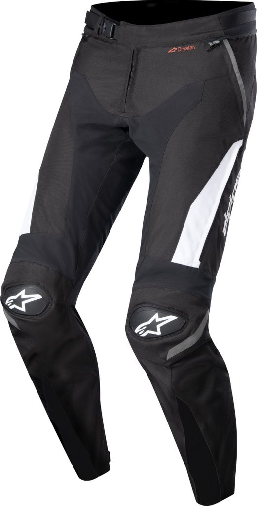 Alpinestars T-SP R Drystar wasserdichte Motorrad Textilhose, schwarz/weiß, 4XL