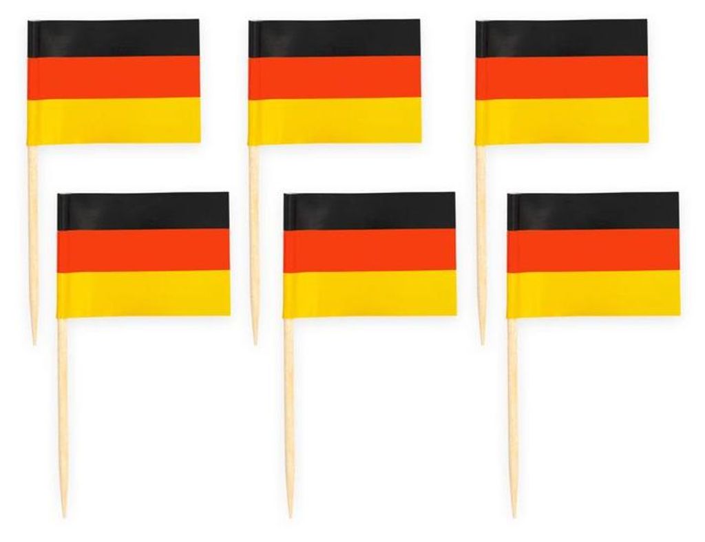 50 Deutschland Flaggen Party Picker 8cm Produktbild 