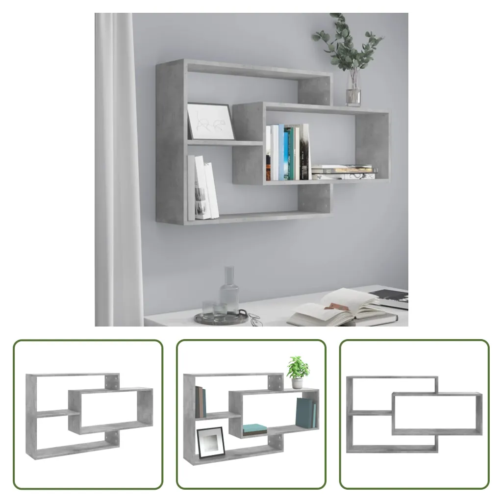 Mensole a Muro Grigio Cemento 104x20x58,5 cm | Offerta Online - 8
