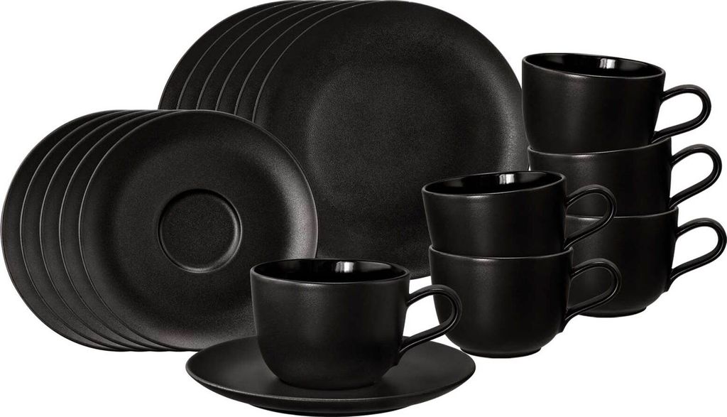 Seltmann Weiden Liberty Velvet Black Kaffeeservice 18-teilig
