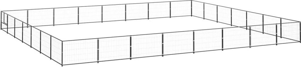 The Living Store Hundezwinger Schwarz 56 m² Stahl