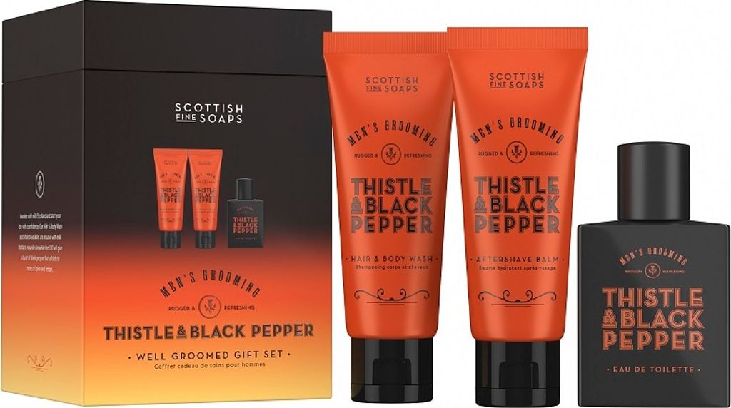 Scottish Fine Soaps Pflegendes Geschenkset Thistle & Black Produktbild 