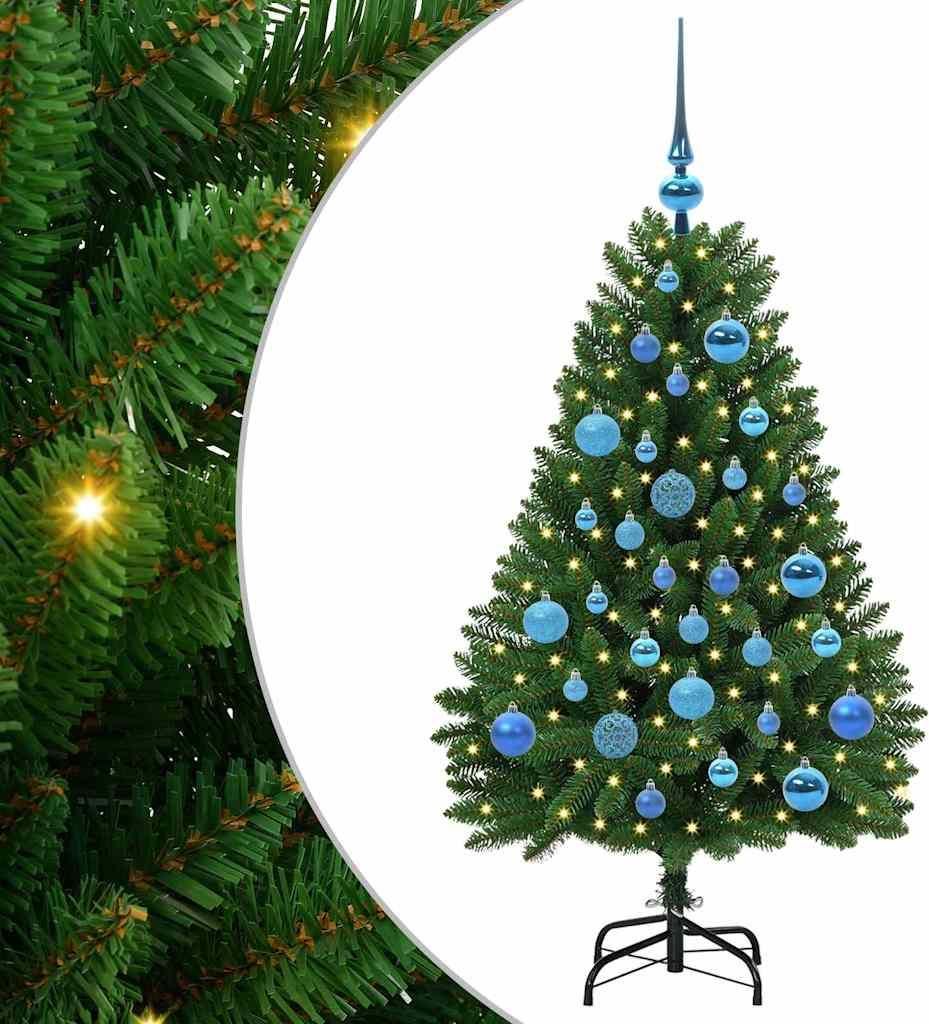 vidaXL Künstlicher Weihnachtsbaum Grün 120 cm PVC und Metall