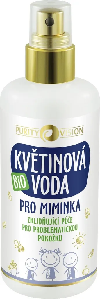 Eau florale bio pour bébés 200ml Purity Vision - Nettoyage doux