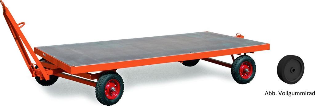 Rollcart Schwerlast-Industrieanhänger mit 1-Achs-Drehschemel-Lenkung, Ladefläche:3000x1500 mm, Tragkraft:5000 kg