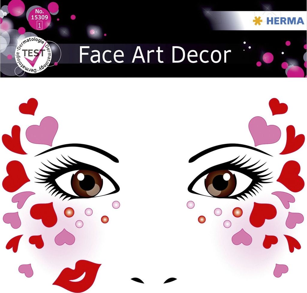 HERMA Face Art Nálepka Tváře "Láska" Obrázek produktu 