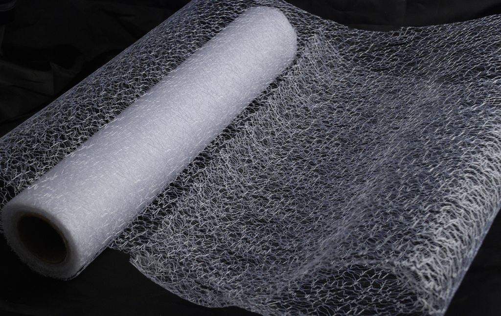 Organza Geflecht 35 cm x 10 m weiß - Tischeko Produktbild 