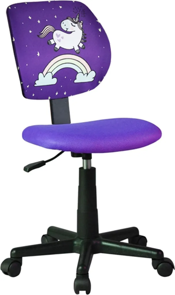 Casa Dolce sedia da ufficio per bambini ZAMBINA, viola, 38x45x77-89 cm, girevole e regolabile in altezza, tessuto