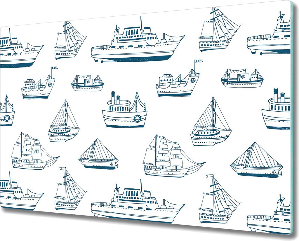 Glas Schneidebrett Herdabdeckplatten Schneideplatten - 80x52 cm - Gelb Kariert