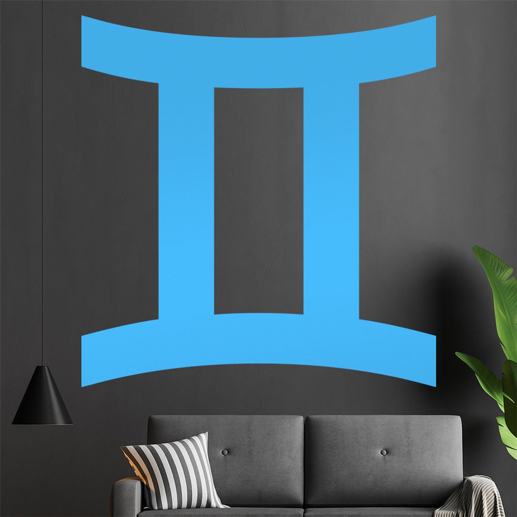 Sternzeichen: Zwillinge Wandtattoo in 6 Größen - Wandaufkleber Wall Sticker - Dekoration, Küche, Wohnzimmer, Schlafzimmer, Badezimmer