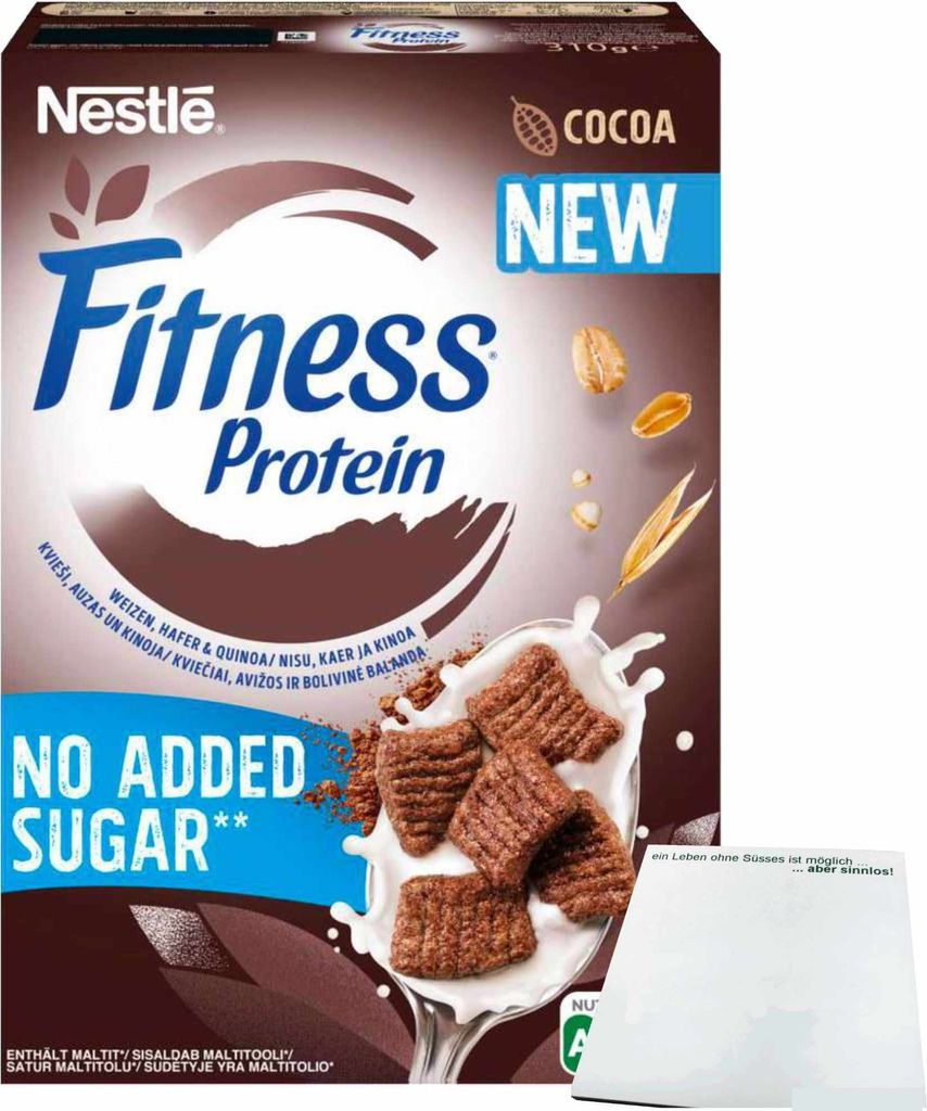 Nestle Fitness Cocoa Protein Cereal (310g Packung) + usy Block