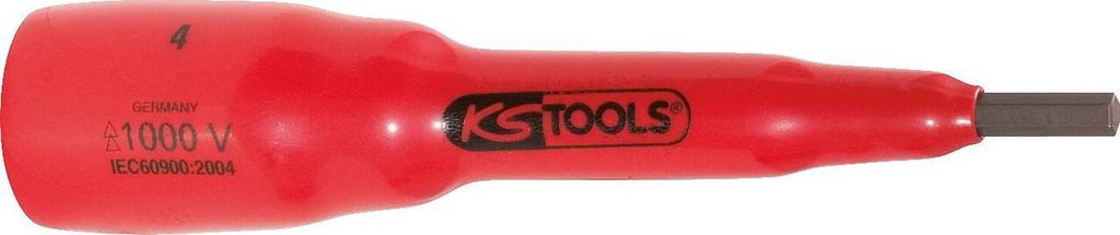 KS Tools 3/8 Bit-Stecknuss mit Schutzisolierung für Innensechskant-Schrauben, 6 mm,270 mm lang