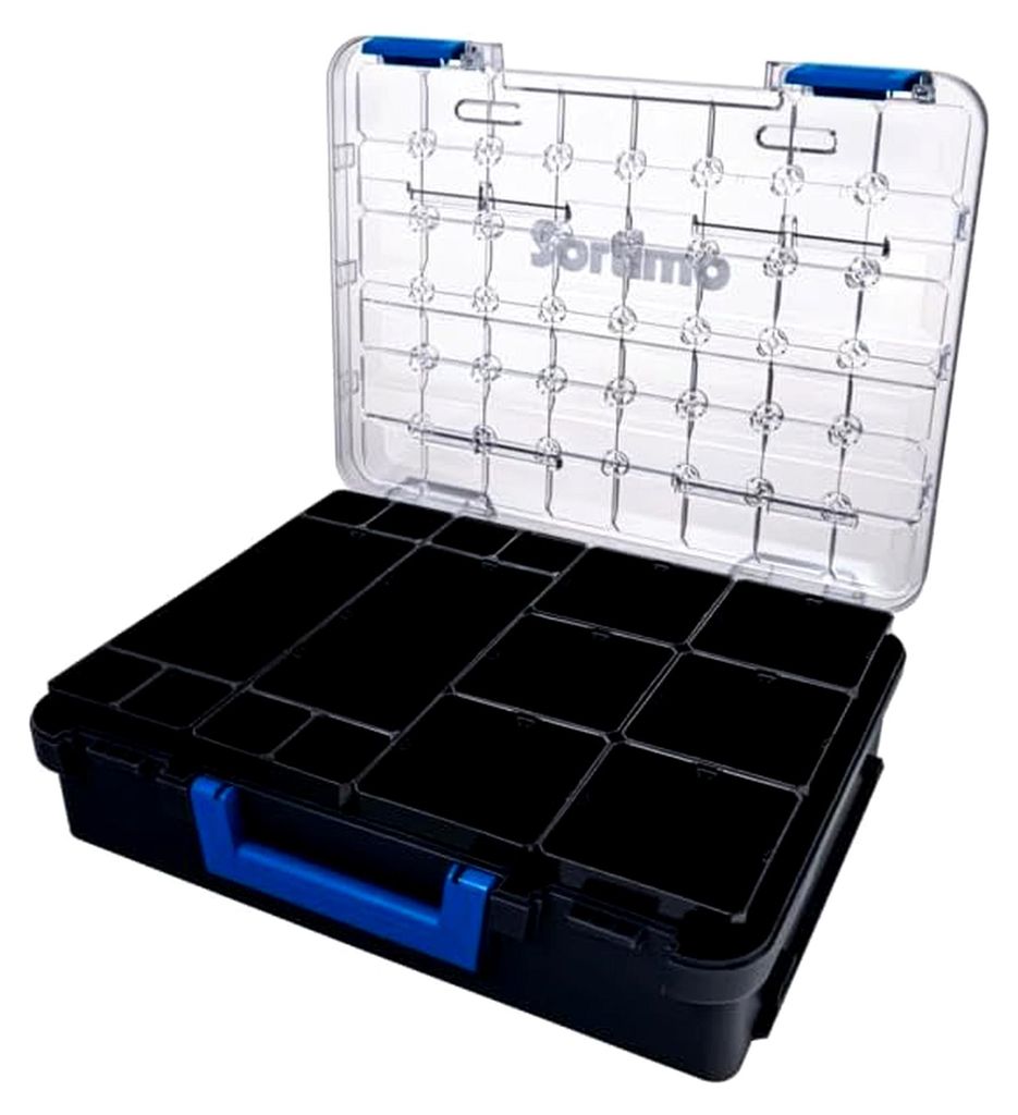 T-BOXX 320 mit 16 Insetboxen H63 – Optimale Kleinteile-Aufbewahrung mit flexiblem Trennsystem, transparenter Deckel für schnellen Überblick