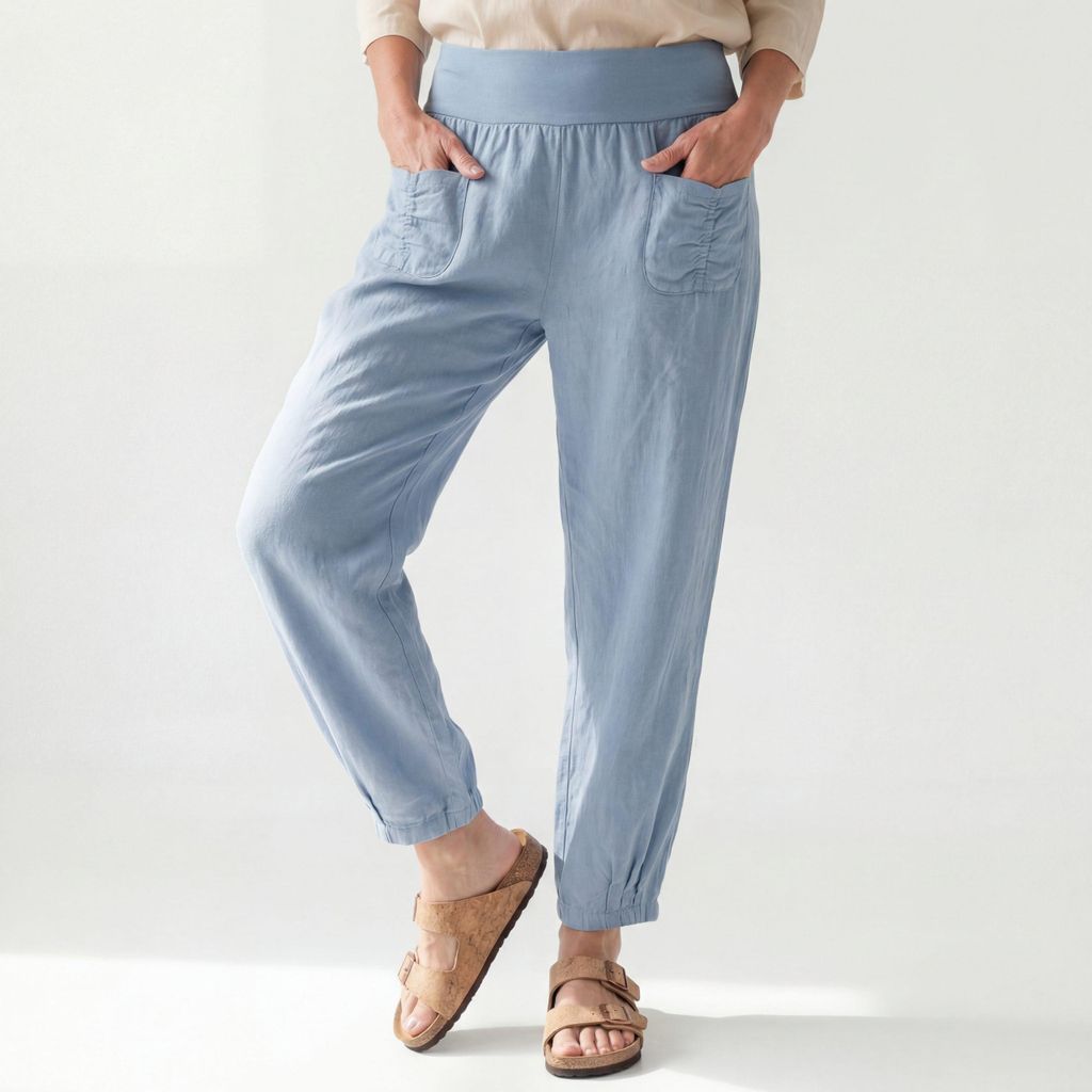 Leinenhose OriginalYou luftige Sommerhose Gummizug 38 - 54 für Damen Schlupfhose
