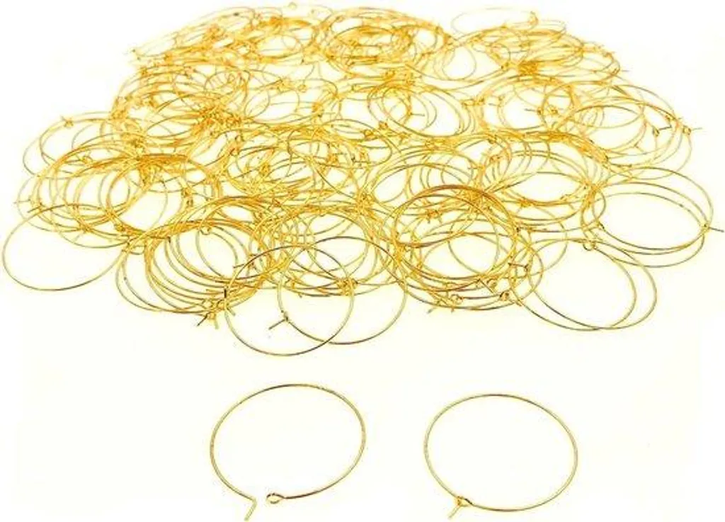 Anneaux Marqueurs de Verre 30mm Dorés pour Stopper les Confusions