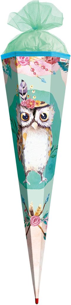 ROTH 678866 Schultüte Eule Liselotte - eckig, 85 cm Obrázok produktu 