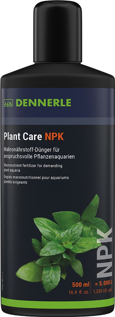 Dennerle Plant Care NPK, 500 ml - Makronährstoff-Dünger für anspruchsvolle Pflanzenaquarien