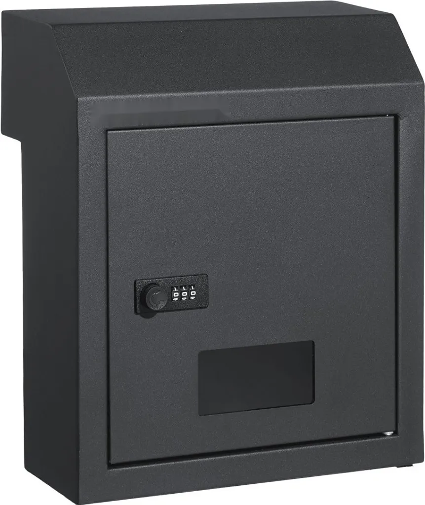 Cassetta Lettere da Incasso Grigio Scuro 305x155x360mm con Codice