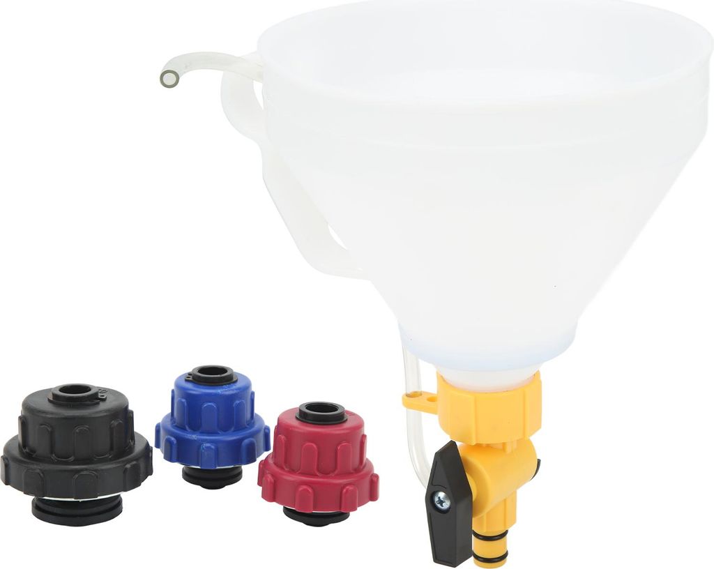 Kühler Kühlmittel Refill Trichter Spill Proof Engine Cooling System Filling Kit mit 3 Adaptern Ersatz für Ford