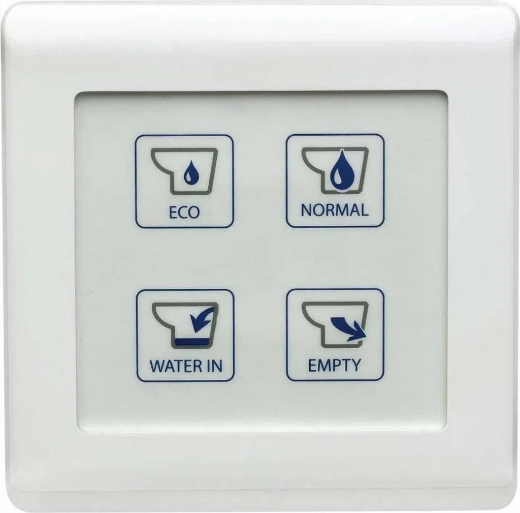 Remplacer Panneau Toilettes Bateau : Vetus TMW 12-24V Blanc 110 x 110 mm