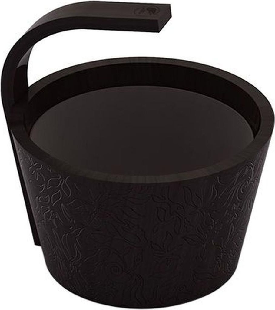 Saunakübel mit Kunststoffeinlage 4 l – SCHWARZ